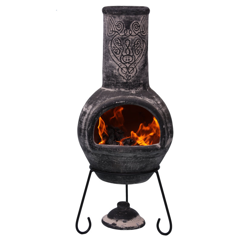Gardeco Wulfryc Clay Wood Burning Chiminea Wayfair.co.uk